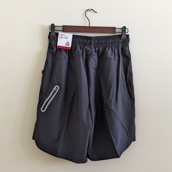 Reebok Mens Active Textured Woven Slim Shorts SzS Athletic Running - Picture 5 of 8